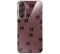 ONEFLOW Splash Cover - Custodia per Samsung Galaxy A55 5G con motivo di design, con protezione per la fotocamera, extra sottile, con fiocchi rossi e neri