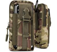 ONEFLOW Survival Case Compatibile con Google Pixel 9 Pro XL - Marsupio in nylon con moschettone, borsa tattica EDC con supporto per cintura, per esterni, colore: verde mimetico