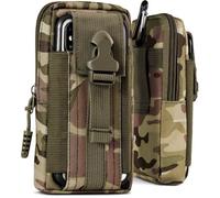 ONEFLOW Survival Case per Poco F8 Ultra Cellulare Marsupio in Nylon con Moschettone, Borsa tattica EDC con supporto per cintura, Custodia per cellulare da esterno, verde mimetico