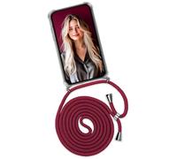 OneFlow Twist Case Custodia a Tracolla per Cellulare Compatibile con Huawei Mate 20 PRO, Custodia con Tracolla Staccabile per Smartphone, Silicone da Appendere, Intercambiabile, Vino Rosso