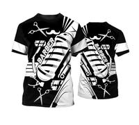 oneforus Barbiere T Shirt Stampato 3D Manica Corta Girocollo Casual Nail Tech Tee Shirts Top per Le Donne Uomo
