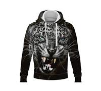 oneforus Leopardo Ghepardo Selvatico Stampato 3D Felpe con Cappuccio Uomini Donne Manica Lunga Pullover Felpa con Cappuccio Autunno Inverno Giacca Tops