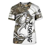 oneforus Moda Retro Tatuaggio di Pesca 3D Stampato T-Shirt da Uomo Estate Casual Streetwear Plus Size Top a Maniche Corte