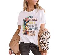 oneforus T-Shirt Stampata da Pittore a Maniche Corte da Donna - Camicetta Allentata con Scollo Tondo/Scollo a V Taglie Forti Casual Top a Tunica Streetwear