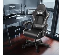 OneGame Sedia Gaming in Stile Racing, Ergonomica per Computer, Sedia Girevole Ufficio, Schienale Alto Regolabile con Supporto Lombare 150-200KG, Nero