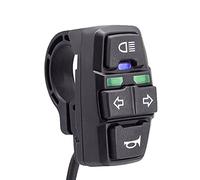 OneGas Motociclo Faro Lampeggiante Interruttore, 3 in 1 Moto Fari Corno Rotante Interruttore On/Off Pulsante Kit per Scooter, Bicicletta elettrica, Moto