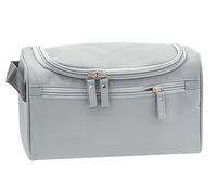 ONEGenug Beauty case da viaggio borsa per articoli da toeletta uomo e donna borsa cosmetica da appendere borsa da toilette per ragazzi e ragazze, grigio.