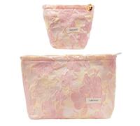 ONEGenug Beauty case donna, Makeup Bag, 2 Trousse per cosmetici, Beauty case da viaggio, Astuccio, Pochette donna trucchi, per donne e ragazze