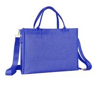 ONEGenug Borsa a tracolla in tela, grande borsa a tracolla per computer portatile, borsa da viaggio con tracolla larga, Blu, Large, Borsa a tracolla