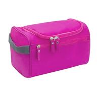 ONEGenug Borsa da toilette da appendere per uomini e donne, borsa da viaggio per il lavaggio, borsa per cosmetici e trucco, organizer per oggetti essenziali da viaggio con manico, Rosa