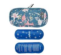 ONEGenug Borsa da viaggio per insulina, custodia protettiva diabetici, organizzatore portatile + 2 sacchetti di ghiaccio, Giglio