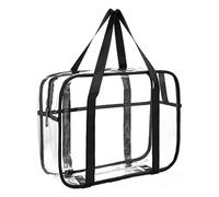 ONEGenug Grande Chiaro Borsa per cosmetici Trasparente Borsa da toilette PVC spesso Borsa trasparente con cerniera Borsa per pannolini Borsa da spiaggia Beauty Case