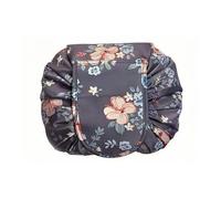 OneGenug - Trousse per trucchi, organizer per trucchi, da donna, Fiore grigio scuro, Beauty case