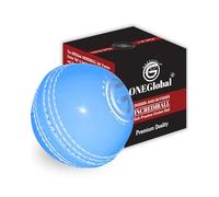 ONEGlobal Incrediball Soft Practice - Pallina da cricket in gomma per interni ed esterni con nucleo e cucitura cucita, per pratica, abilità di affilatura e divertimento in famiglia (1 blu)