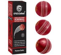 ONEGlobal Palla da Cricket in Gomma Morbida e Sicura per Interni ed Esterni | Con Cuciture Cucite Reali per lo Sviluppo Delle Abilità e la Pratica | 5 Opzioni di Colore e Adatto a Tutte le Età