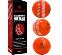 ONEGlobal Palla da cricket morbida di alta qualità, materiali durevoli, cuciture colorate realistiche, vero rimbalzo e altalena, palline da cricket per allenamento all'aperto e al chiuso, allenamento
