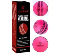ONEGlobal Palla da cricket morbida di alta qualità, materiali durevoli, cuciture colorate realistiche, vero rimbalzo e altalena, palline da cricket per allenamento all'aperto e al chiuso, allenamento