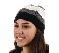 O'neill Beanie Cappello Lavorato A Maglia IN Lana Grigio Motivo Rete Fine