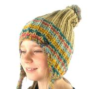 O'Neill Berretto Beanie Peruviano Da Ragazza Marrone In Maglia Con Corda