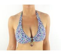 O'Neill Bikini Top M&M Geo Verde Chiaro Magenta Neckholder Ring