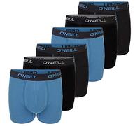 O'Neill - Boxer da uomo, confezione da 6 pezzi, tinta unita, sport, boxer basic, biancheria intima, senza apertura sul davanti, in cotone, nero, rosso, blu, M, L, XL, XXL, XXL