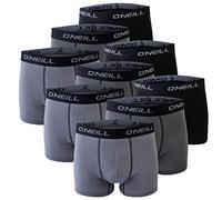 O'Neill O´ Neill-Boxer da Uomo, Tinta Unita, Confezione da 3 Briefs, Grigio/Nero (6569), S (Pacco da 3)