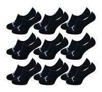 O'Neill, calzini unisex Footie, confezione da 9 paia di calzini invisibili, in cotone, estivi, da uomo e da donna, colore nero e bianco, 35-38 39-42 43-46 Nero (696969p). 39-42