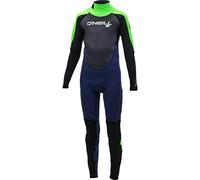 O'NEILL Epic 5/4mm Back Zip Full Wetsuit, Muta in Neoprene. Bambino, Navy/Black/Dayglo, 14