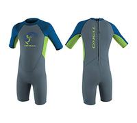 O'Neill Muta Shorty Junior Reactor 2 mm cerniera posteriore Protezione UV SPF Dayglo Ocean/Graphite