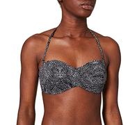 O'Neill PW sol Mix - Bikini da Donna, Donna, Bikini Top, 9A8506, Black AOP W/Bianco., 4, Coppa C