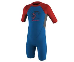 ONeill Toddler Kids Youth Junior Reactor 2MM Zip Posteriore Shorty Muta Ocean Graphite Red - Unisex