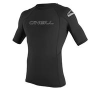 O'Neill ONeill Wetsuits - Maglia da Muta da Uomo Basic Skins Crew Rash Vest, a Maniche Corte, Uomo, Basic Skins S/S Crew, Nero, XL