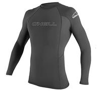 O'Neill Wetsuits Maglia da Uomo Basic Skins a Maniche Lunghe Guard Rash Vest, Grafite, XL UK