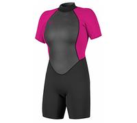 O'Neill Wetsuits - Muta da donna Reactor II con cerniera posteriore da 2 mm, nero/baccha, taglia 40