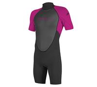 O'Neill Reactor-2 2mm Back Zip S/S Spring nero/berry schiuma da nuoto per bambini (12)