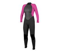 O'Neill Wetsuits Reactor II - Muta intera da donna con cerniera posteriore da 3/2 mm, nero/baccha, taglia 42