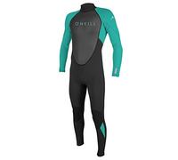 O'Neill Wetsuits Reactor II - Muta Intera da Ragazza, con Cerniera Posteriore, Nero/Acqua Chiaro, Taglia 8
