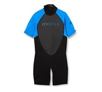 O'Neill Reactor-2 2 mm Back Zip S/S Spring nero/oceano schiuma da nuoto per bambini (12)