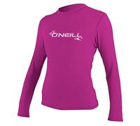 ONEILL WETSUITS Wms da Donna Basic Skins L/S Tee Rash Vest, Donna, Wms Basic Skins L/S Rash Tee, Fox Pink, XS