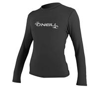 ONEILL WETSUITS Wms da Donna Basic Skins L/S Tee Rash Vest, Donna, Wms Basic Skins L/S Rash Tee, Nero, XS