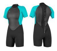 O'Neill Wms Reactor-2 2Mm Back Zip Damen Shorty S/S Neoprenanzug Wetsuit