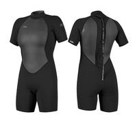 O'Neill WMS Reactor-2 Abito Neoprene 2mm Backzip Donna Shorty Nero