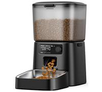 oneisall Alimentatore Automatico per gatti da 3,5L, distributore di cibo per gatti con timer programmabile, 1-6 pasti al giorno, distributore di cibo, con ciotola in acciaio inox