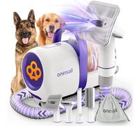 oneisall Kit per la toelettatura del cane, con aspirazione al 99% dei peli di animali domestici, spazzola per la toelettatura del cane, con 4 strumenti per la toelettatura degli animali domestici,
