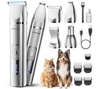 oneisall Kit per toelettatura cani 4 in 1, a basso rumore, senza fili, silenzioso, per cani e gatti