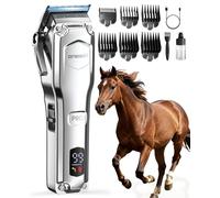 oneisall Tagliacavalli senza fili, ultra silenzioso e resistente, kit di rasoi leggeri per capelli lunghi opachi, lama rimovibile in acciaio inox per tutti i tipi di pelo