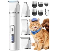 oneisall Tosatrice 3 in 1 per cani e gatti, silenziosa per cani, display LCD, ta