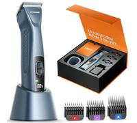 oneisall Tosatrice per Cani pelo lungo professionale, Tosatore Rasoio, 2 Livelli da Tosatrici Elettriche per cani/Gatti, Con batteria rimovibile e pettine in acciaio carbonizzato