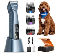 oneisall Tosatrice per Cani pelo lungo professionale, Tosatore Rasoio, 2 Livelli da Tosatrici Elettriche per cani/Gatti, Con batteria rimovibile e pettine in acciaio carbonizzato