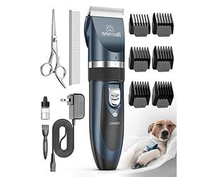 oneisall Tosatrice per Cani Professionale rumore basso Rasoio per cani Toelettatura Cani Gatti Animali Tosatore (Blu)